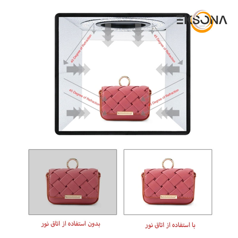 چادر عکاسی پلوز مدل PU5025B ابعاد 25*25 سانتی متر
