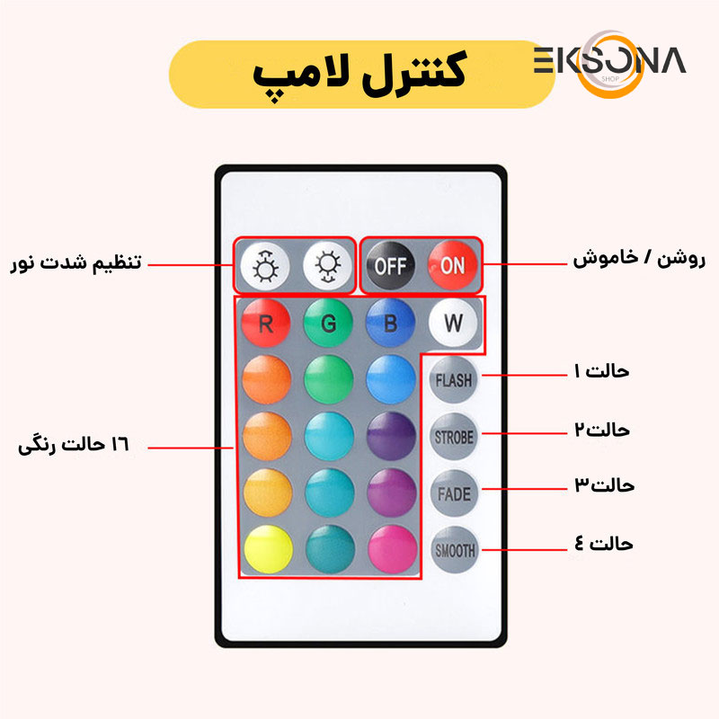 چراغ تزئینی لمسی مدل RZ-RGB