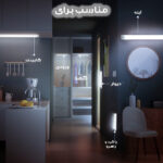 چراغ ال ای دی مدل کابینتی کد HY24-50CM