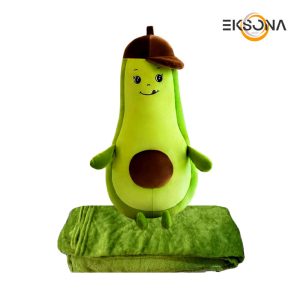 عروسک پولیشی طرح آواکادو مدل L-avocado به همراه پتو