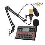 میکروفون استودیویی مدل BM800 کد M9 به همراه کارت صدا