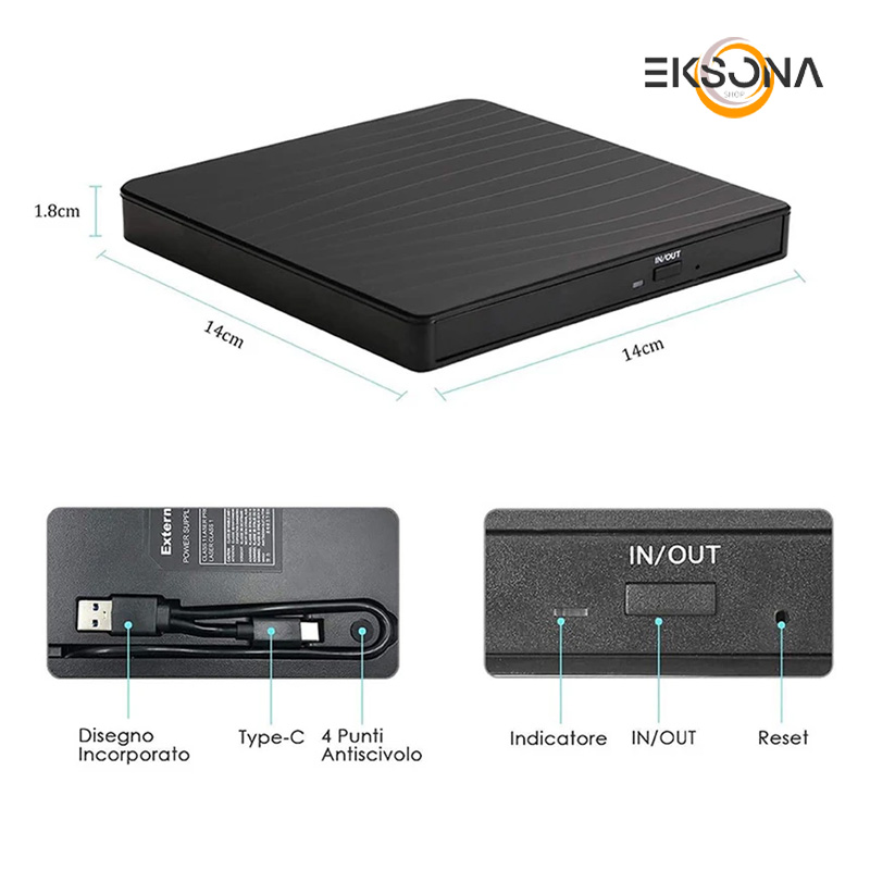 درایو DVD اکسترنال مدل POP-UP2023