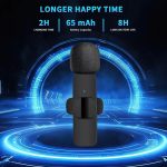 میکروفون بی سیم یقه ای لومیز مدل 2mic-3way با درگاه اتصال اتصال تایپ سی و لایتنینگ