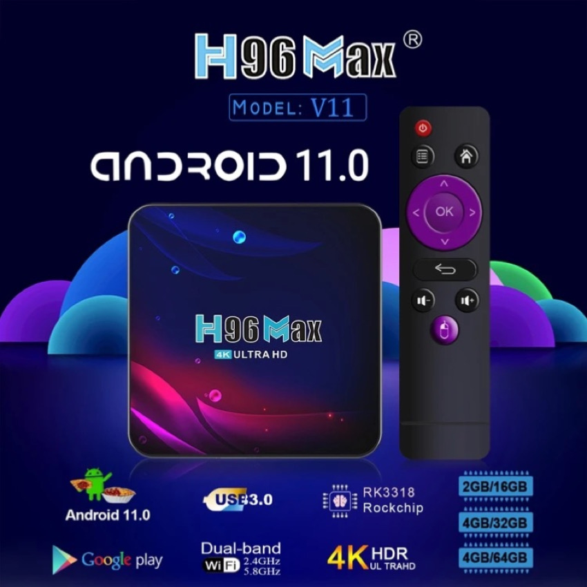 اندروید باکس اچ 96 مدل V11 32/4GB