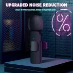 میکروفون بی سیم یقه ای لومیز مدل 2mic-3way با درگاه اتصال اتصال تایپ سی و لایتنینگ