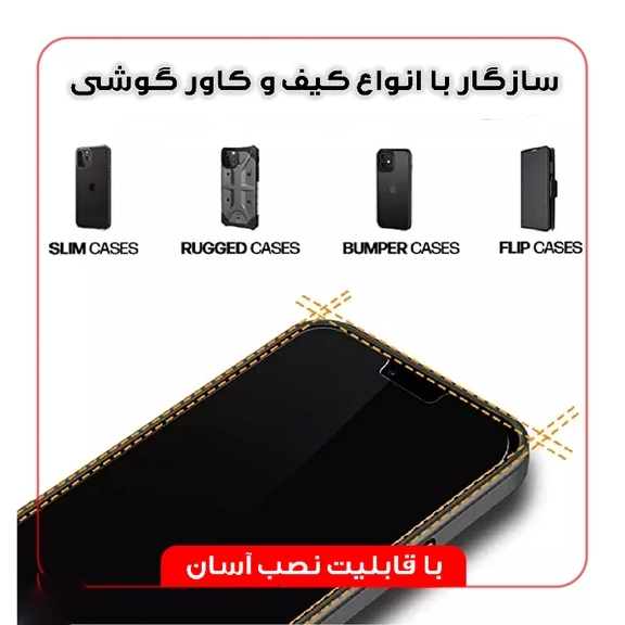 محافظ صفحه نمایش گوشی موبایل لومیز مدل آسان نصب شو مناسب iphone 14 ProMax