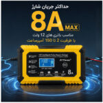 شارژر هوشمند باتری خودرو 12 ولت آر جی تیان یه مدل RJ-C120801A