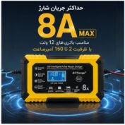 شارژر هوشمند باتری خودرو 12 ولت آر جی تیان یه مدل RJ-C120801A