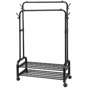 رگال لباس لومیز مدل دو میله چرخ‌دار کد YH6804-100 طول 100 سانتی متر